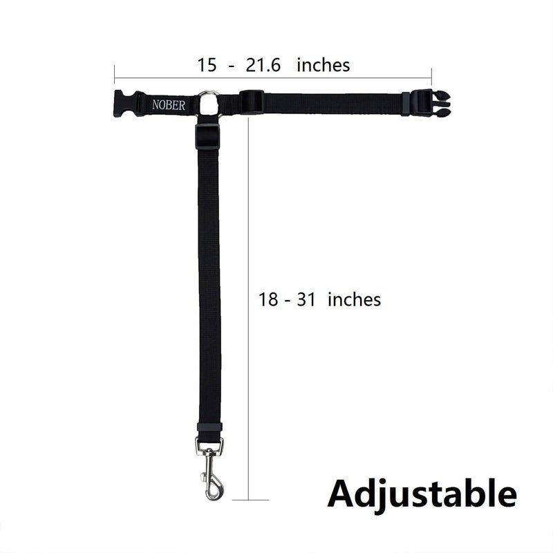 NOBER Pet Dog Cat Seat Belts, Car Headrest Restraint Adjustable Safety Leads Vehicle Seatbelt Harness 1 Pack - Image 5